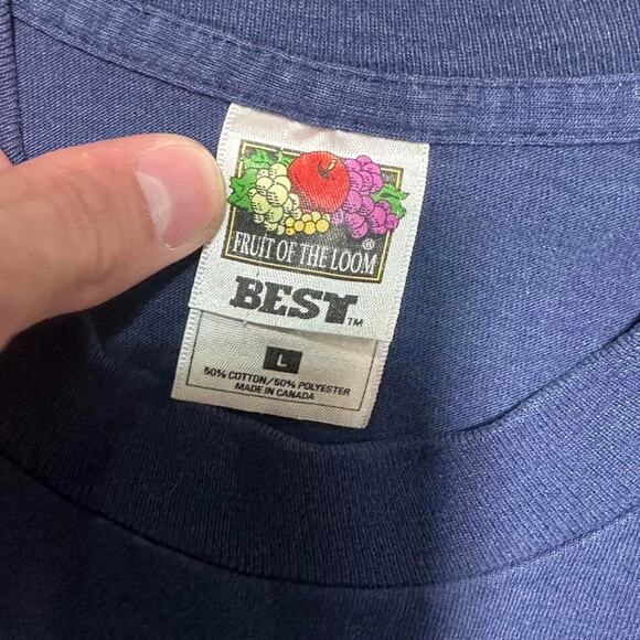 Vintage 90s Single Stitch The Smugglers Rap Tee Mens Large Blue White Shirt - Picture 6 of 6